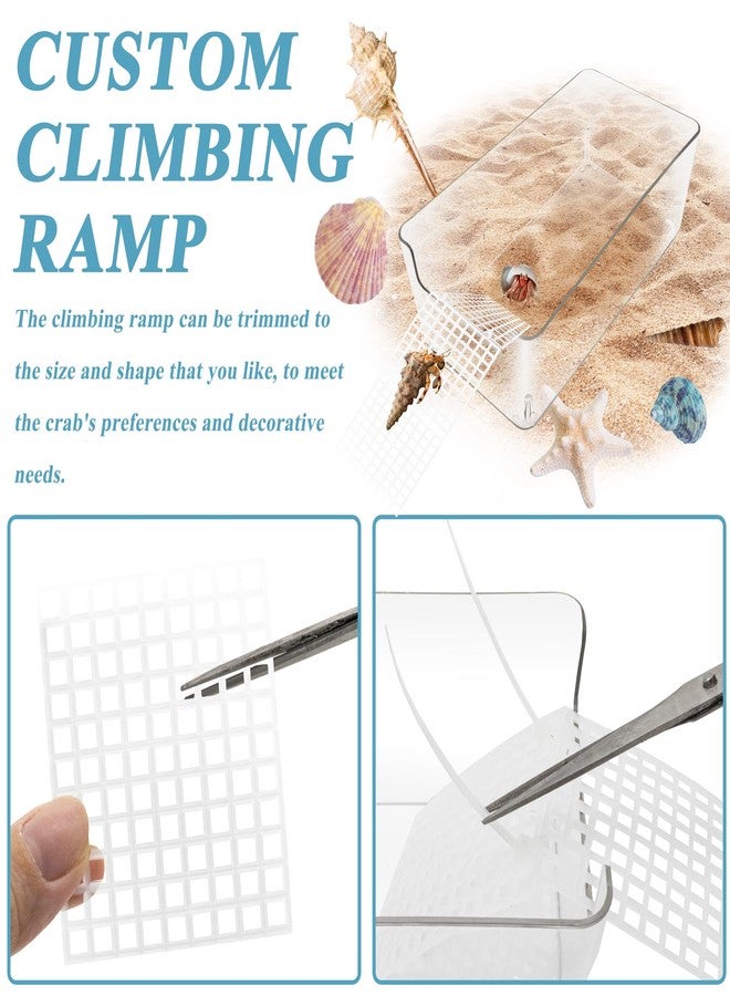 Niuohoy 2 Pack Hermit Crab Water Tank, Hermit Crab Cage Accessories with Climbing Ramp Hermit Crab Aquarium Salt Water Pool for Small or Medium Hermit Crab Habitat Home - Transparent (Large) - Image 4